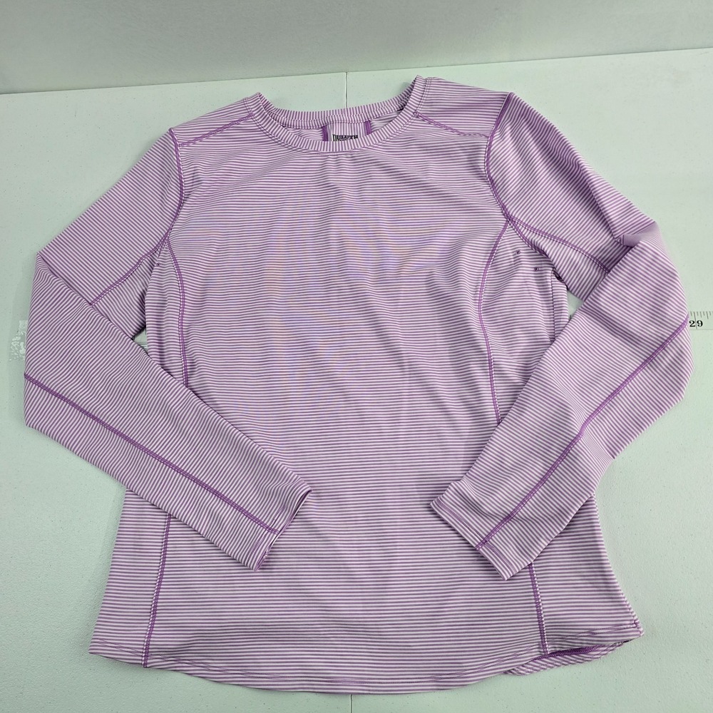 Duluth Women's Pier Genius Crewneck Long Sleeve T-Shirt L pink 37306
